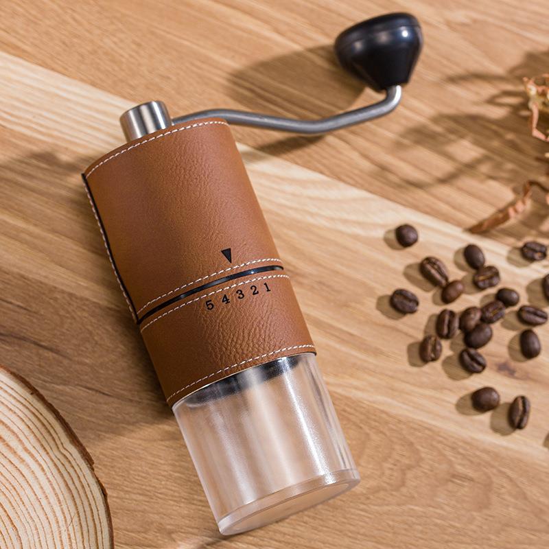 手摇磨豆机咖啡豆研磨机咖啡手动磨粉手冲器具皮套手磨咖啡机小型