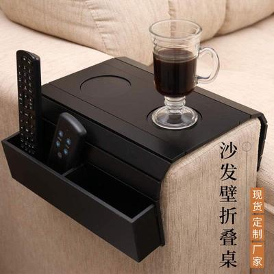 现货木制沙发扶手托盘黑色木制沙发扶手桌竹制沙发扶手垫