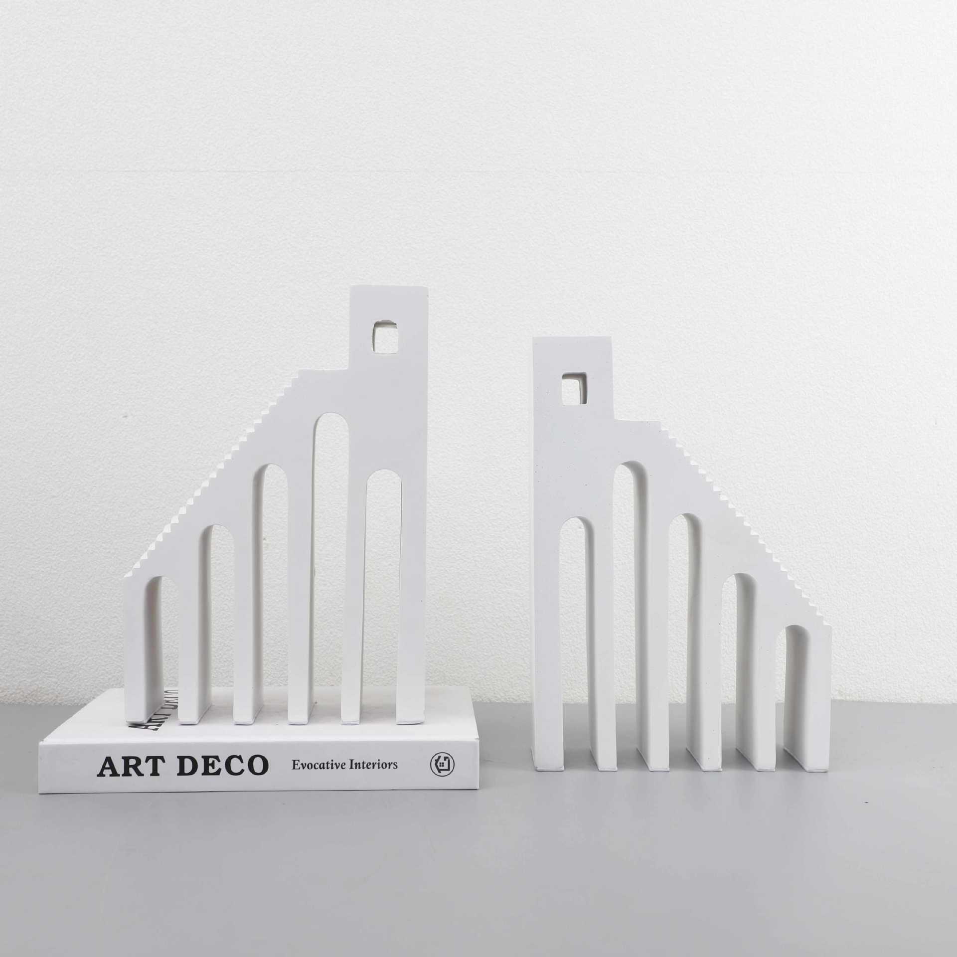 北欧极简创意建筑书档家居书房样板间家居软装装饰桌面工艺品摆件