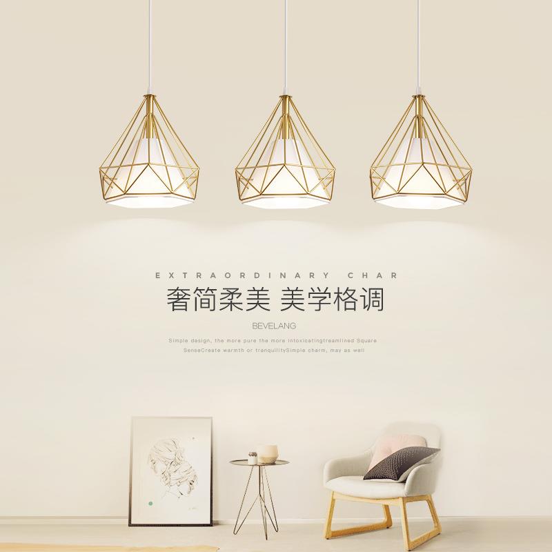 现代简约工业风吊灯创意个性复古灯具酒吧台铁艺三头北欧餐厅吊灯