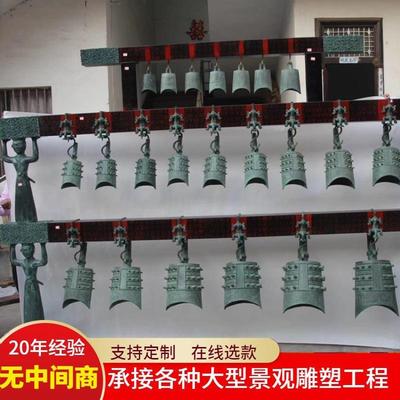 婚庆影视道具多层单层铜编钟仿古摆件演奏乐器小铜钟民间铜工艺品