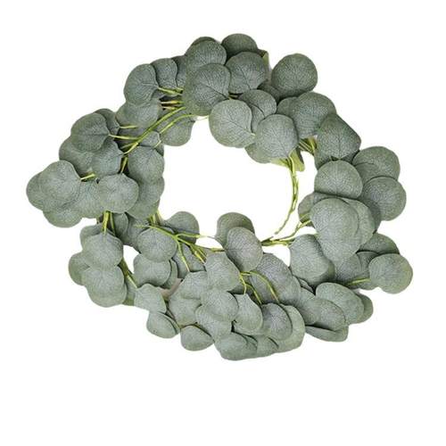 绿叶仿真尤加利藤条森系婚礼家居装饰绿色植物蔓藤缠绕尤加利藤