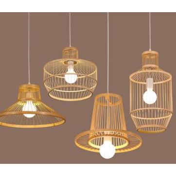 日式餐厅竹编吊灯中式简约茶室包厢餐馆吧台灯创意客栈榻榻米灯具