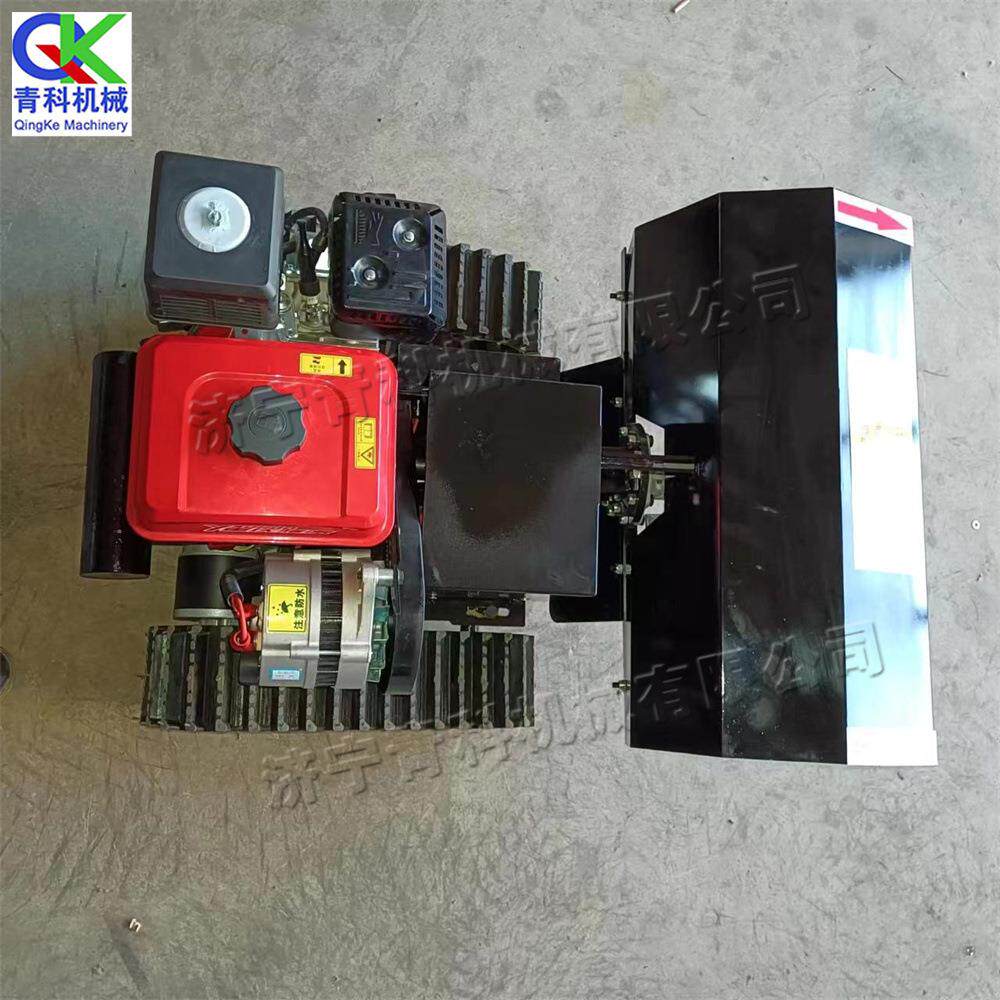 小型汽油遥控松土机 农用锄草开沟旋耕机 履带式翻土犁地微耕机