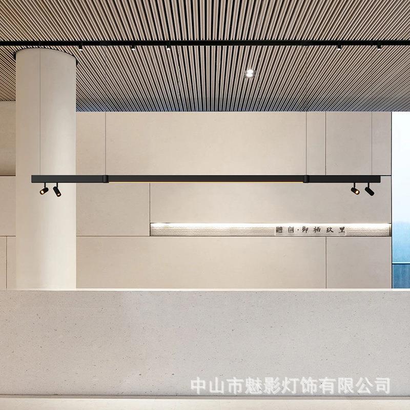 新款现代极简公司前台办公区会议室长条吊灯创意北欧餐厅个性灯具