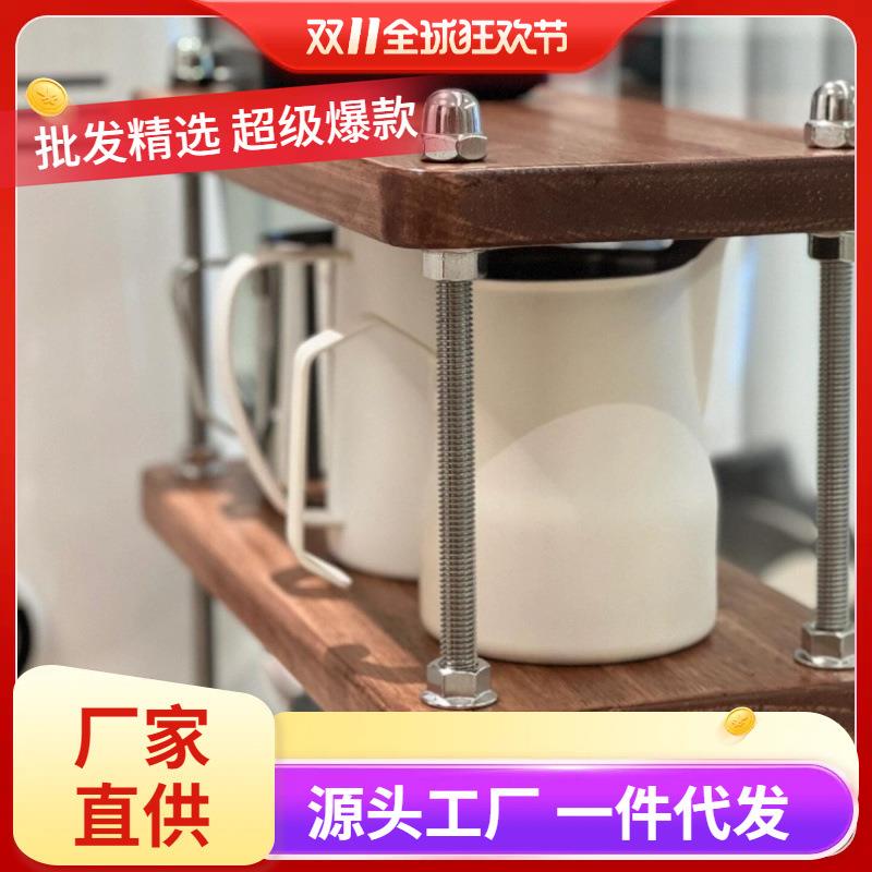 中古风置物架架子厨房架子办公桌隔层架工位桌面收纳小书架茶杯架