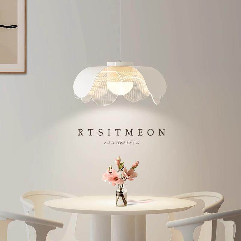 餐厅吊灯北欧奶油风个性花朵饭厅餐桌灯广东中山咖啡店氛围吧台灯