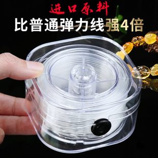 进口圆形弹力线水晶线玻璃丝串珠绳松紧线穿珠子手链绳子结实耐磨