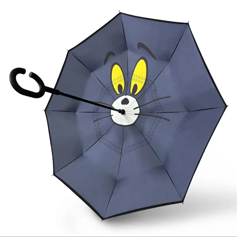创意可爱卡通反向伞大号s双层加厚结实耐用学生雨伞车载长柄伞免