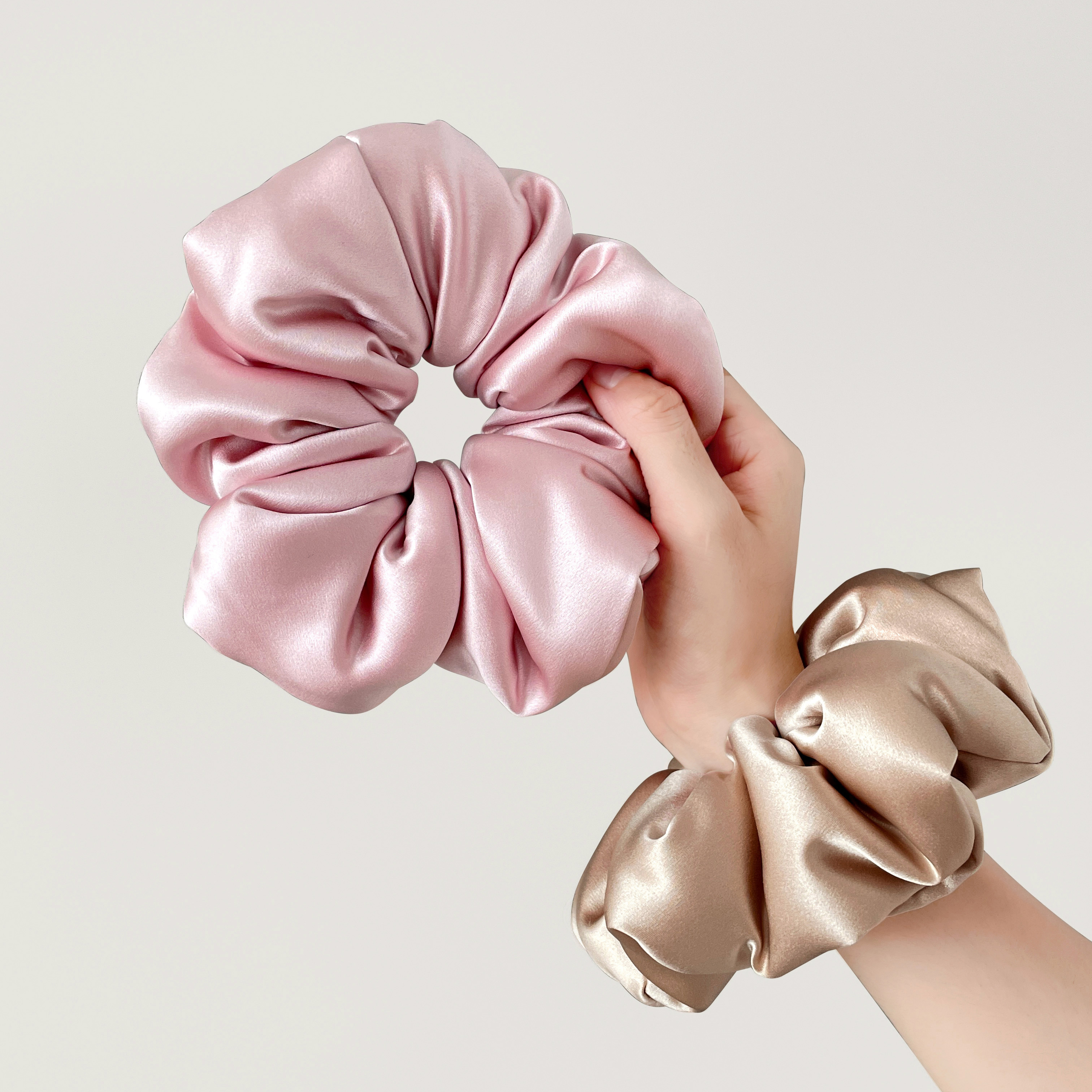 真丝枕头发圈睡眠褶皱花边大v肠发圈大号填充棉复古肥肠圈卷发神