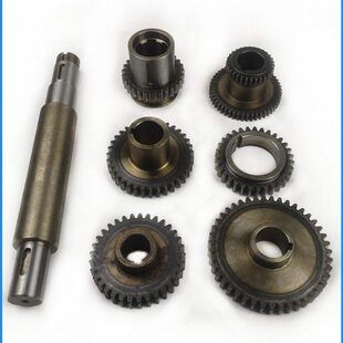 重庆机床厂Y3150E滚齿机配件Y3180H斜齿轮皮带轮轴花键轴皮带轮