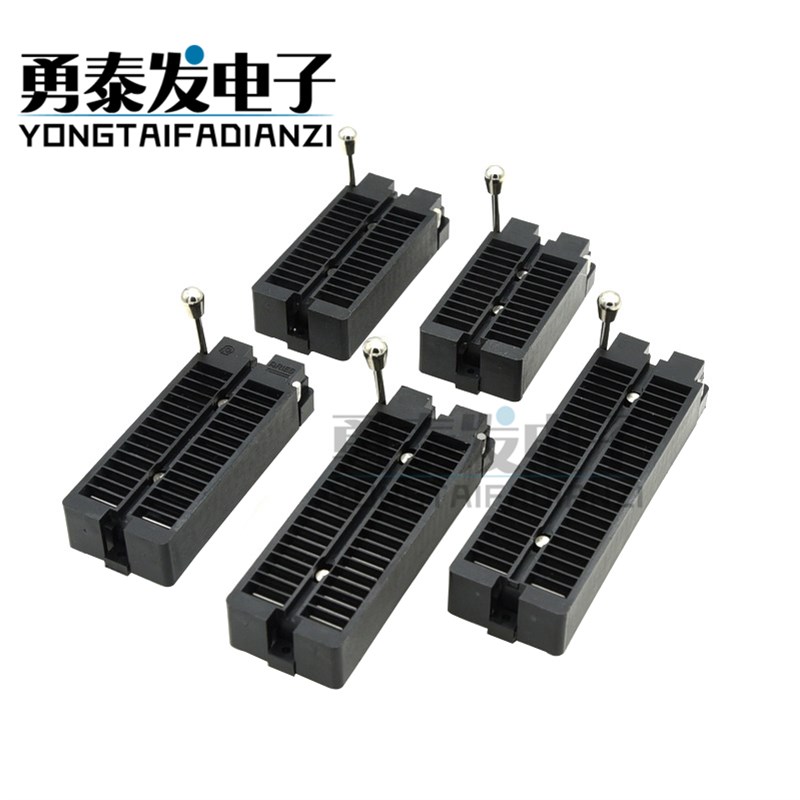 锁紧座 IC插座24P 28P 3w2P 40P 48P IC测试座2.54MM