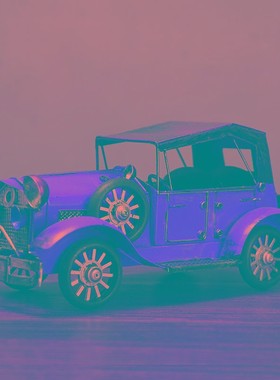 复古怀旧老式汽车模型创意老x爷车桌面摆件客厅酒柜书架家居装饰