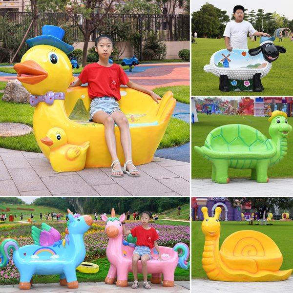 卡通动物玻璃钢座椅公园景观装饰品景区商场游乐园幼儿园坐凳摆件,家居饰品,户外/庭院摆件,淘宝优惠券,粉丝福利购,淘宝优惠卷