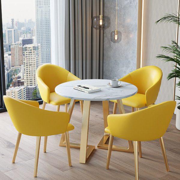 北欧简约办公会客桌椅休闲创意小圆桌商务洽谈接待桌店铺桌椅组合,住宅家具,岩板餐桌,淘宝优惠券,粉丝福利购,淘宝优惠卷