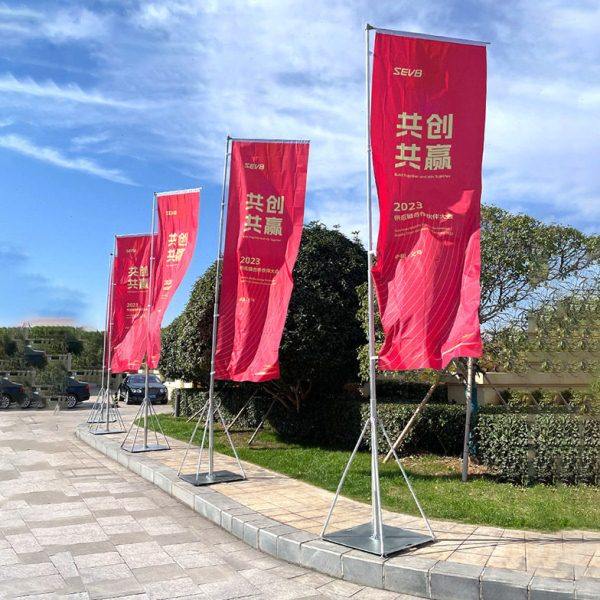 广告梯形圆形户外铁板彩旗宣传不锈钢注沙旗杆道旗5米7米伸缩旗杆,商业/办公家具,旗杆,淘宝优惠券,粉丝福利购,淘宝优惠卷