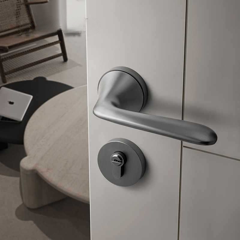 轻奢门锁现代室内卧室房门锁实木门K锁分体简约磁吸静音门锁