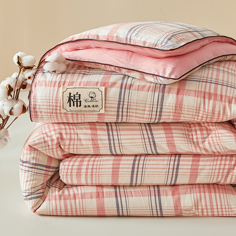 A类新疆棉花被子四季通用春秋被宿舍单J人学生空调被棉絮被芯冬被
