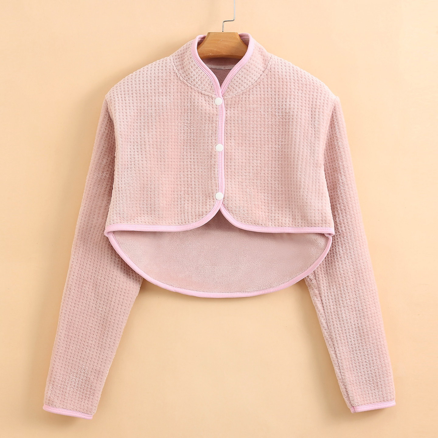 秋冬保暖护肩华夫格绒防寒坎肩