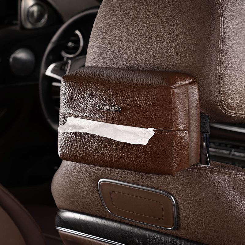 车载纸巾盒高档牛皮车内抽纸盒汽车上收纳纸巾包车用扶.手箱纸抽