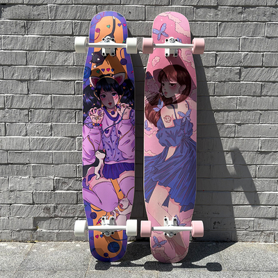 XDY长板鬼马少女系列专业板舞板公路刷街代步成人四轮滑板平花板