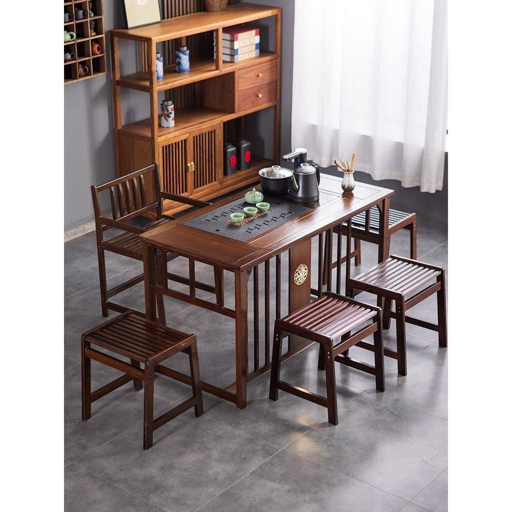 阳台茶桌椅组合实木新中式茶几家用客厅小桌子小茶台套装一体茶桌