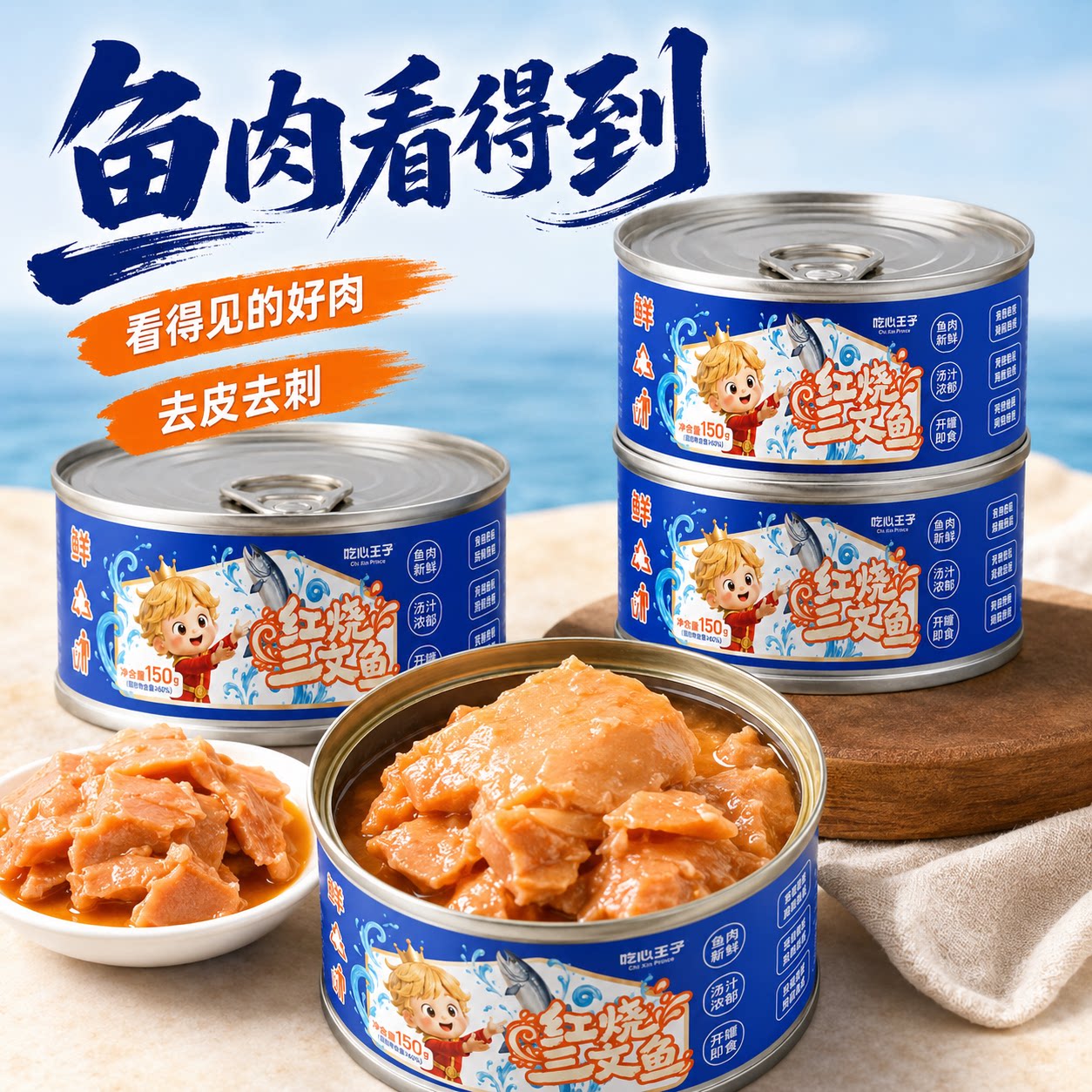 红烧三文鱼去皮即食罐头下饭