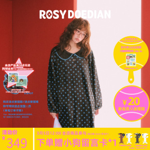 ROSYDOEDIAN不好意思系列 舒适宽松居家睡衣裙子 波点家居服