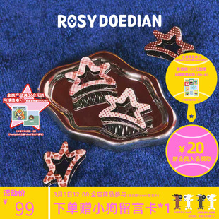 ROSYDOEDIAN撇起系列星星抓夹后脑勺韩系高级感精致百搭发卡发饰