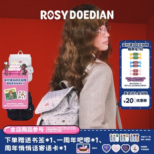 ROSYDOEDIAN有很多东西在包里波点双肩包包简约大容量学院风背包