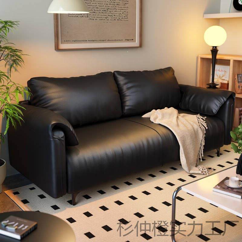 新款客厅家用小户型出租房卧室双三人位沙发复古懒人沙发轻奢家具
