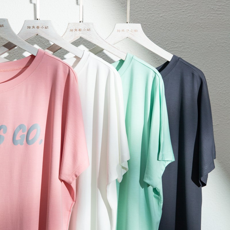 新款大码速干运动上衣女宽松显瘦瑜伽服健身服跑步锻炼户外短袖