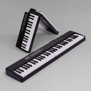 P652折叠61键电钢琴入门智能力度键电子琴 VOICEPAL声派 百亿