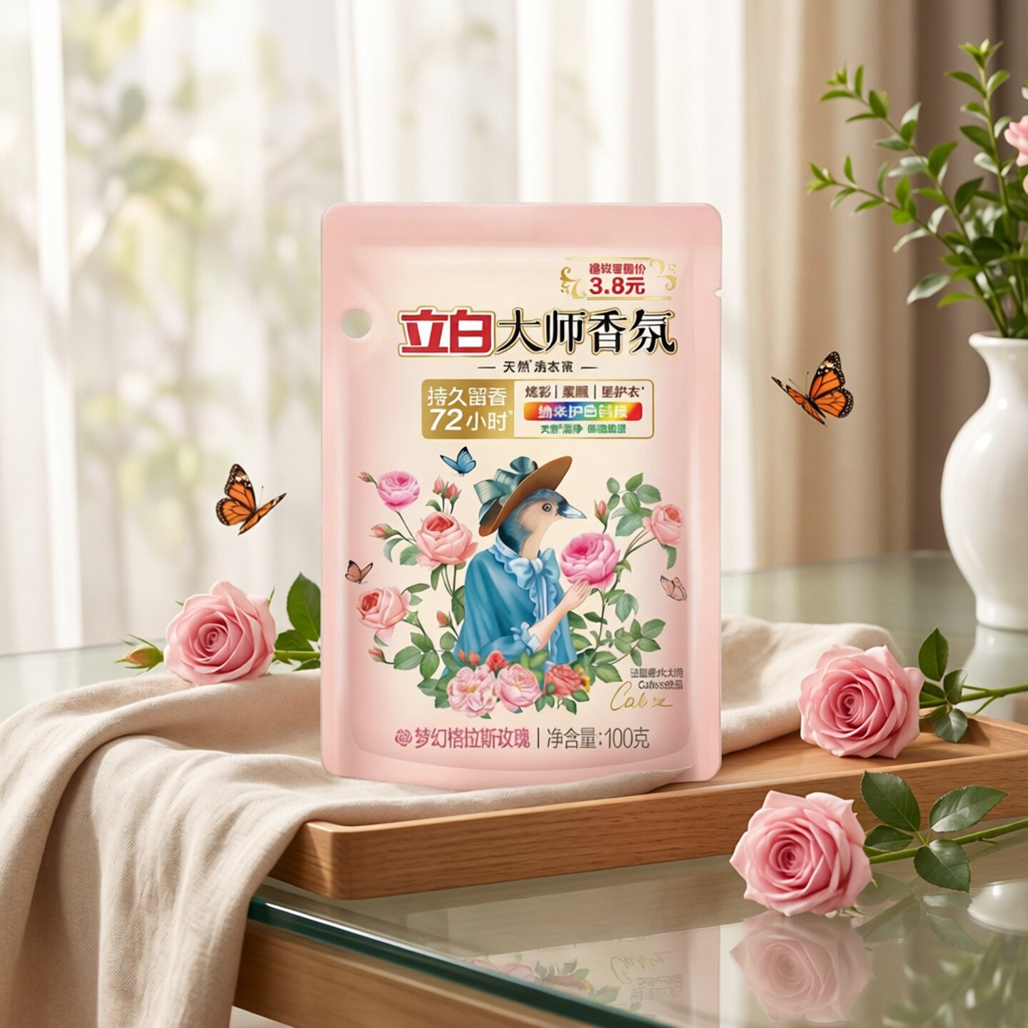 立白大师玫瑰洗衣液2元试用装