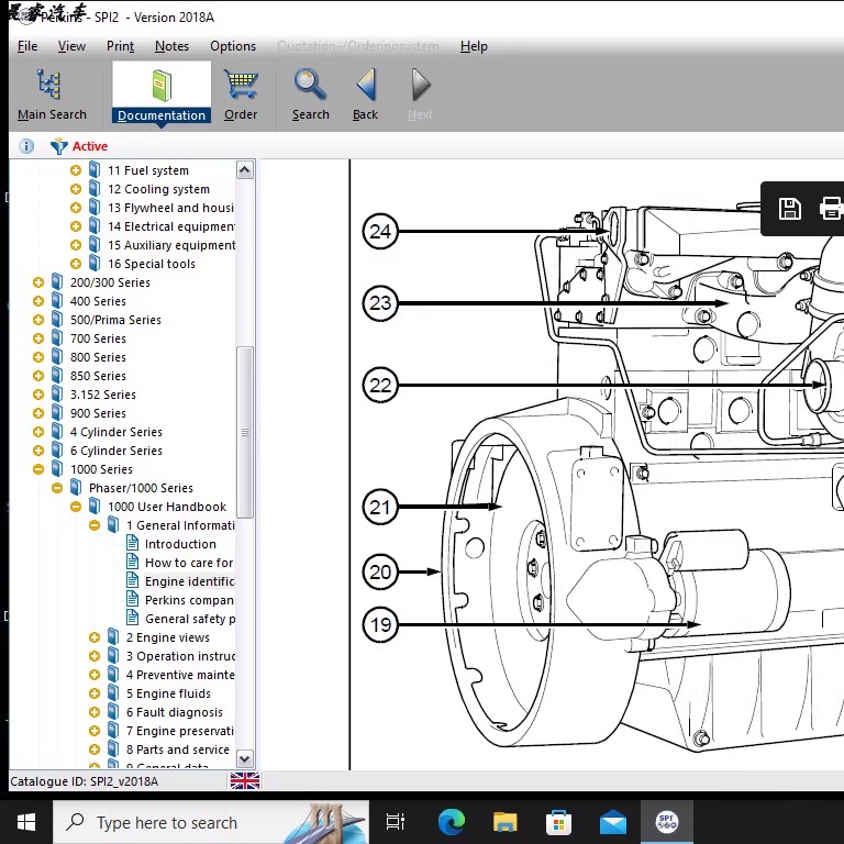 2018A帕金斯Perkins SPI2维修手册零件目录查询软件CATT