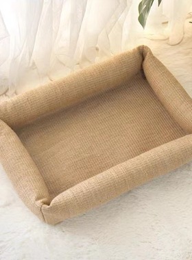 全麻猫窝猫抓板剑麻耐磨不掉屑四季通用亚麻防滑窝猫咪磨爪耐抓