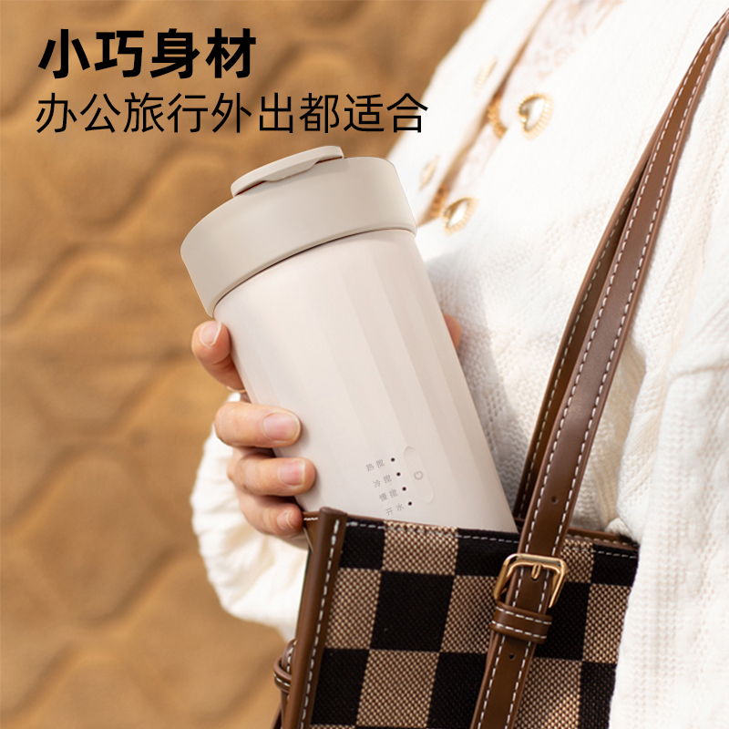 便携奶泡机家用打奶泡器热牛奶打发器电动咖啡搅R拌杯加热杯打泡