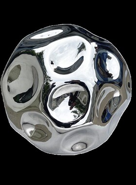 欧式不锈钢凹凸圆球镜面雕塑金属球浮球酒店会所装饰艺术落地摆件