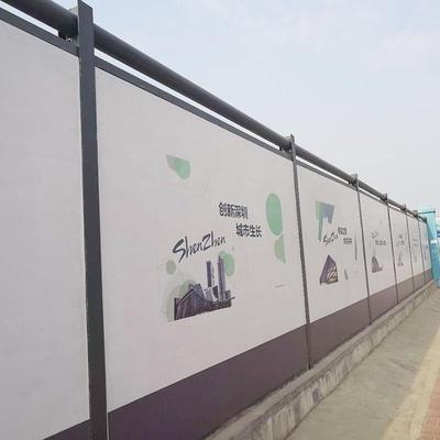 顺路科技深圳C款围挡 装配式围挡 烤漆施工围挡 地铁围蔽 围蔽