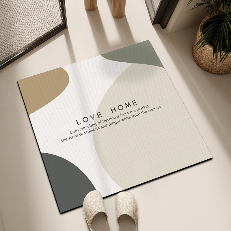 轻奢高级感卫生间进门脚垫正方形浴室防滑地垫硅藻泥吸水速干地毯