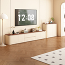 中古风实木落地电视柜收纳储物柜一体小户型客厅家用边柜组合定制