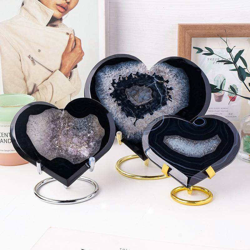 天然水晶黑玛瑙晶洞爱心摆件原石打磨心形水晶工艺品家居桌面摆件,鲜花速递/花卉仿真/绿植园艺,割草机/草坪机,淘宝优惠券,粉丝福利购,淘宝优惠卷