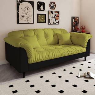 山茶花布艺沙发小户型出租屋客厅家用懒人沙发新款现货奶油风沙发