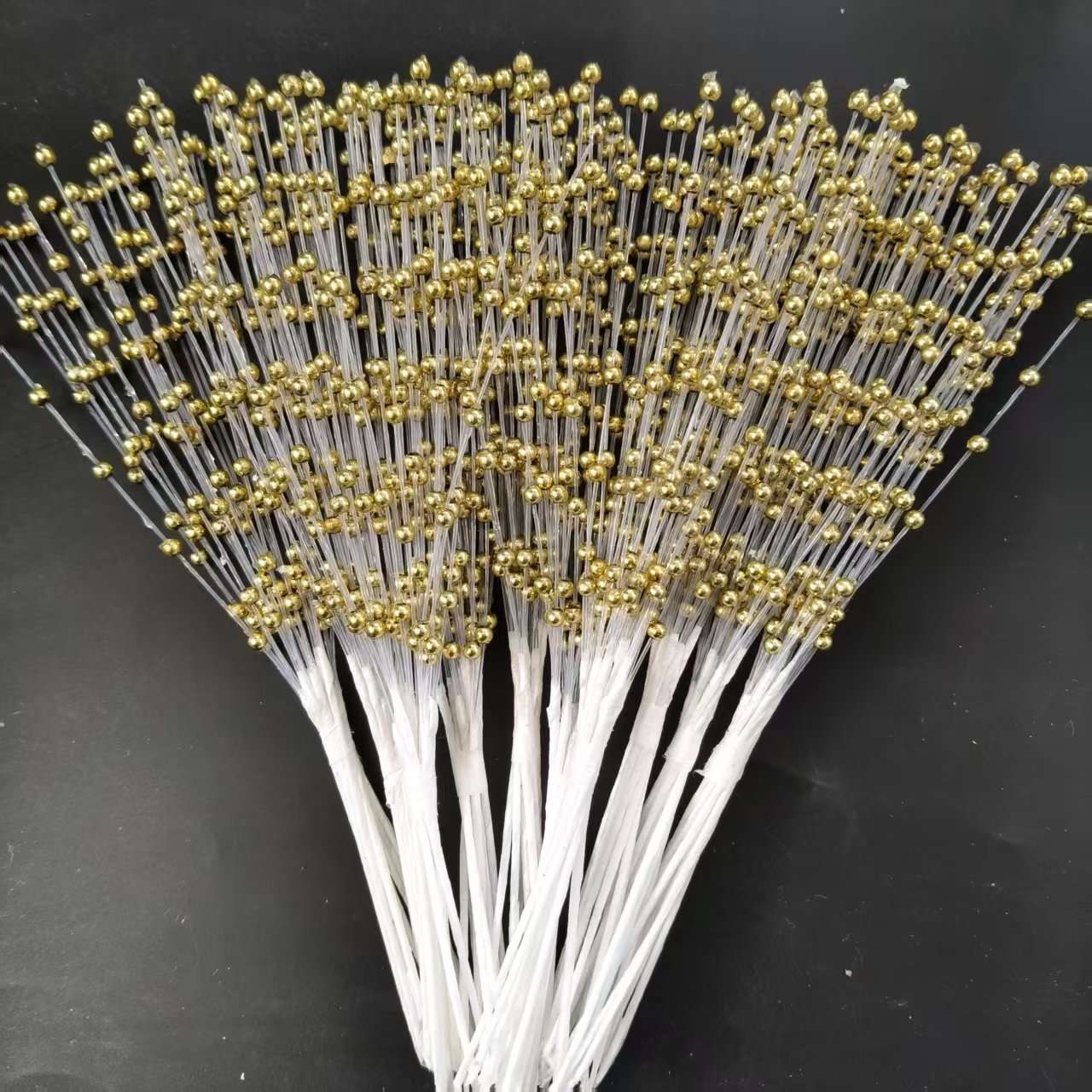 现货4mm仿珍珠串珠手工珍珠花插花 婚庆家居装饰花 圣诞饰品配件