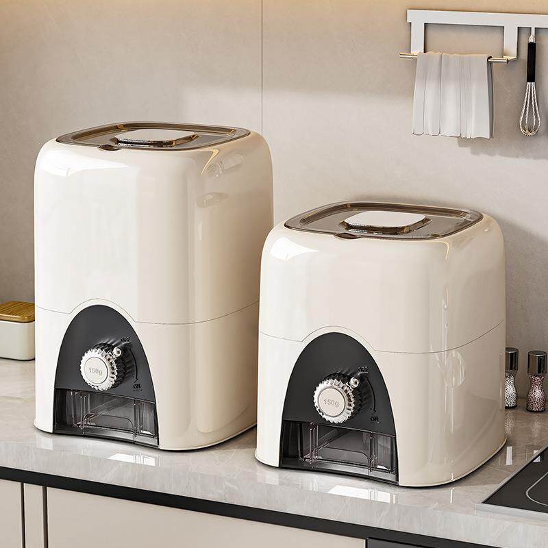 橱柜米桶家用防尘防潮密封五谷杂粮储存米缸2024新款按压装米面箱