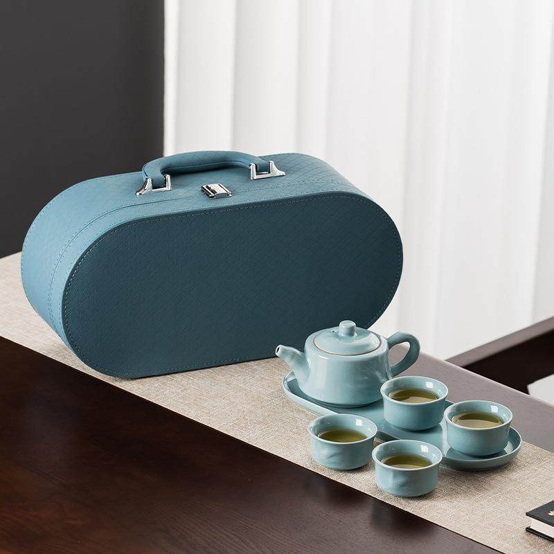 汝窑旅行茶具套装高档户外便携式旅游露营茶具轻奢一壶四杯带茶盘,鲜花速递/花卉仿真/绿植园艺,割草机/草坪机,淘宝优惠券,粉丝福利购,淘宝优惠卷