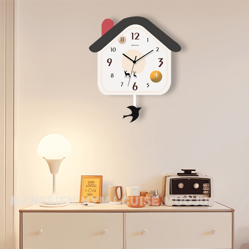 客厅挂钟艺术装h饰网红现代简约家用时钟挂墙上高级感创意可爱挂