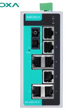摩莎（MOXA）EDS-208A-M-SC 8口非网管百兆工业以太网交换机