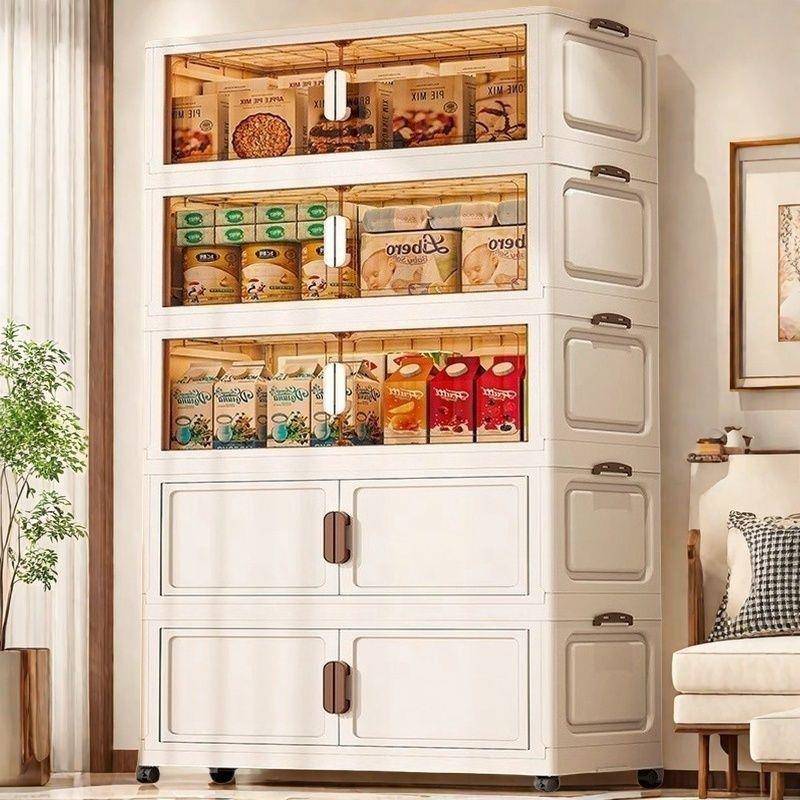 橱柜家用厨房餐边柜收纳柜塑料储物柜子置物床头柜