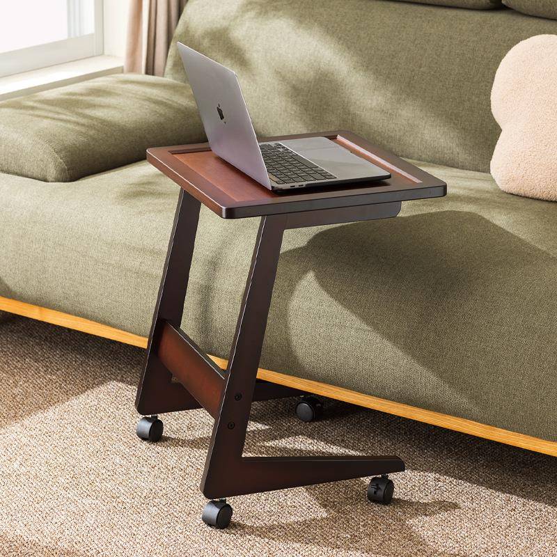 沙发边几可移动桌子带轮迷你茶几客厅小户型家用方角几电脑床边桌